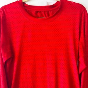 Zyia Active Chill Red Long Sleeve T, size L